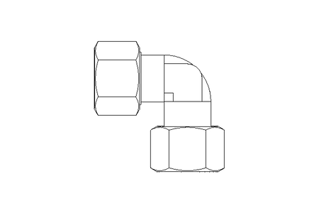 Threaded elbow connector L 12/12 1.4571