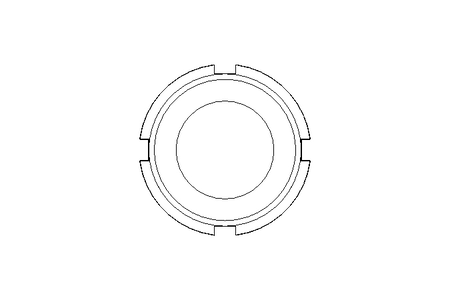 Slotted nut F DN25 1.4301 DIN11851