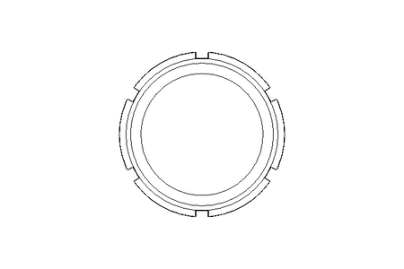 Slotted nut F DN80 1.4301 DIN11851