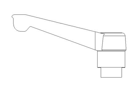 Clamping lever K adjustable Size 2 M8 IG