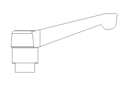 Clamping lever K adjustable Size 2 M8 IG