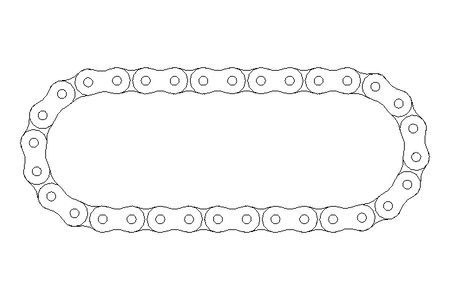 Rollenkette 10B-1 32 Glieder DIN 8187