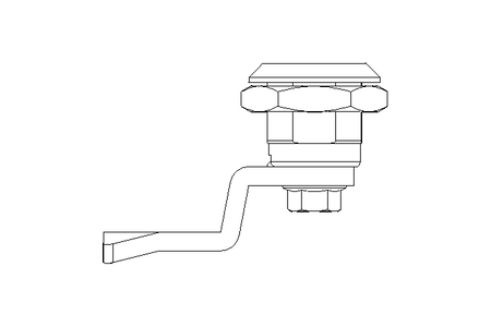 Drehriegel mit Zunge H32