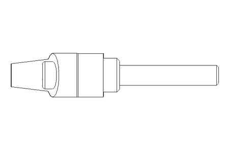 Klemmhebel M8x40 Außengewinde 1.4305