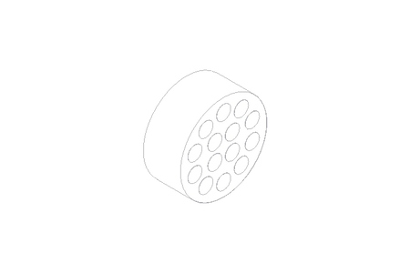 Multi-cable bushing M50: 14 x 7 mm