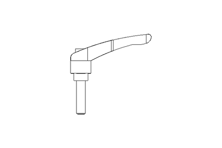 Clamping lever adjustable Size 4 M12x45