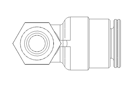 Threaded elbow connector