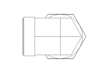 Threaded elbow connector L 42 St ISO8434