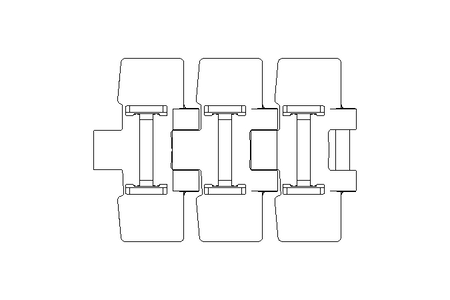 Flat-top chain SSC8811B-3.5IN B=88.9