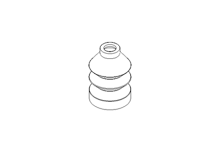 Rubber bellows L=10-65 d=18.5 D=47