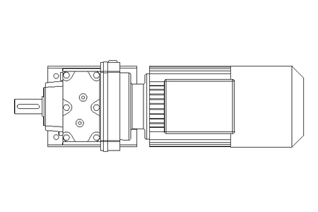 Spur gear motor 0.55kW 47 1/min