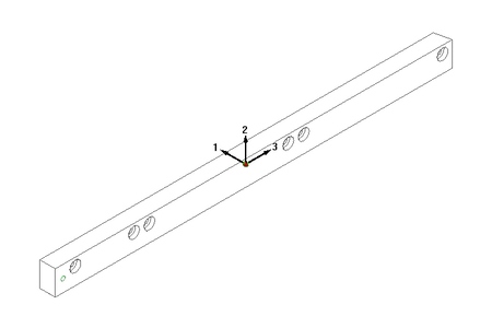 profiled guide, 80x50x1286