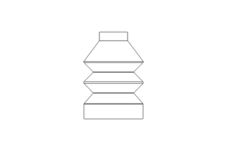 Rubber bellows L=10-65 d=18.5 D=47